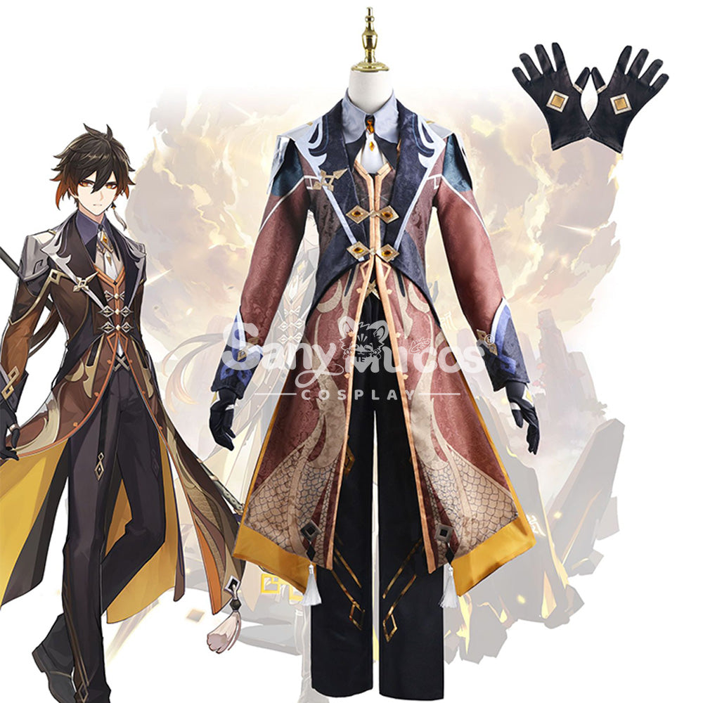 【In Stock】Game Genshin Impact Cosplay Zhongli Costume Plus Size Costumes