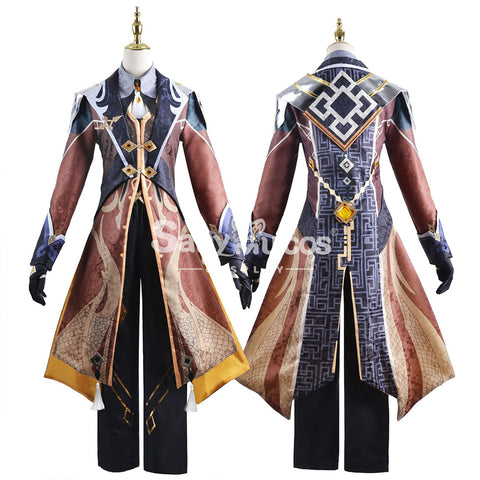 【In Stock】Game Genshin Impact Cosplay Zhongli Cosplay Costume Plus Size