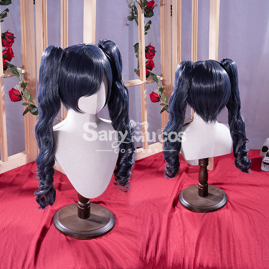 【In Stock】Anime Black Butler cosplay Ciel Phantomhive cosplay wig Long Dark Blue Twintails cosplay wig 1000