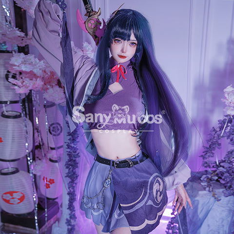 Game Genshin Impact Cosplay Raiden Shogun Cosplay Original Design Purple Kimono Cosplay Costume