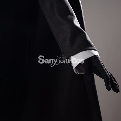 【Weekly Flash Sale On www.Sanymucos.Com】【48H To Ship】Black Butler Ciel Phantomhive Funeral Long Shawl Suit Cosplay Costume