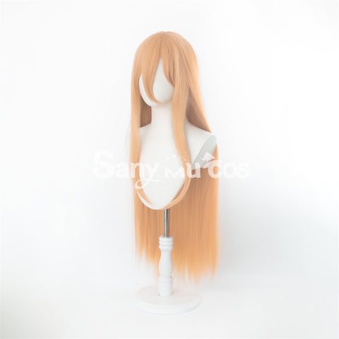 Anime Chainsaw Man Power Light Orange Color Long Blonde Curly Cosplay Wig