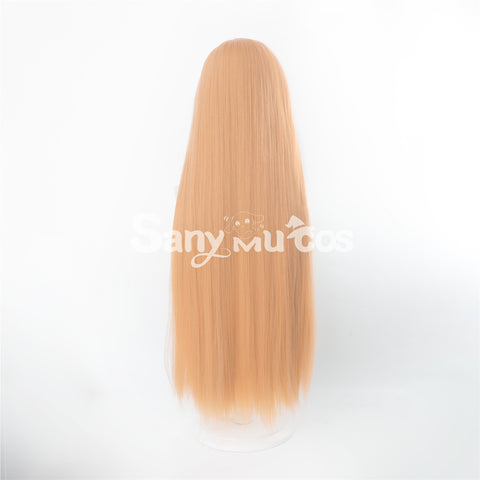 Anime Chainsaw Man Power Light Orange Color Long Blonde Curly Cosplay Wig