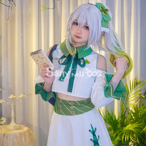 Game Genshin Impact Nahida Cosplay Costume Green Dress
