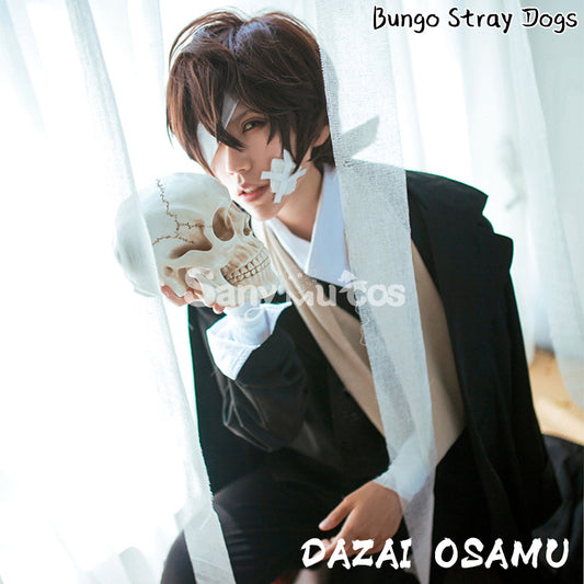 Anime Bungo Stray Dogs Dazai Osamu Cosplay black male Costume 800