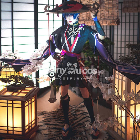 【48H To Ship】Game Genshin Impact The Wanderer Scaramouche Kimono Style Cloak and Pants Cosplay Costume Premium Edition 800