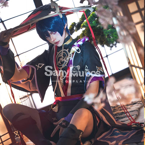 【48H To Ship】Game Genshin Impact The Wanderer Scaramouche Kimono Style Cloak and Pants Cosplay Costume Premium Edition