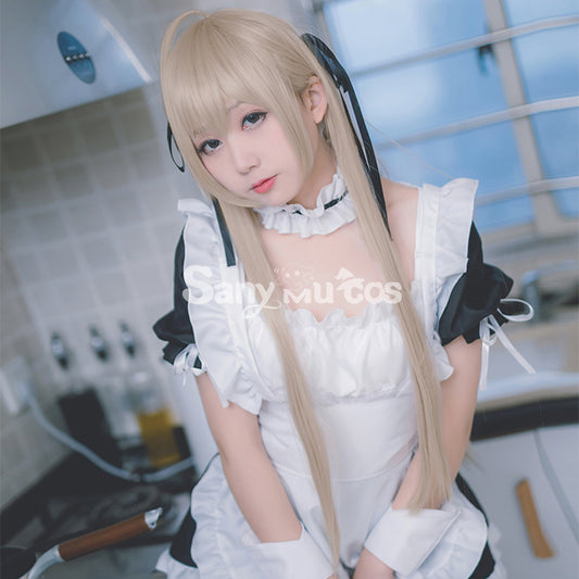 【48H To Ship】Anime In Solitude Kasugano Sora Short Maid Lolita Dress Cosplay Maid Costume 800