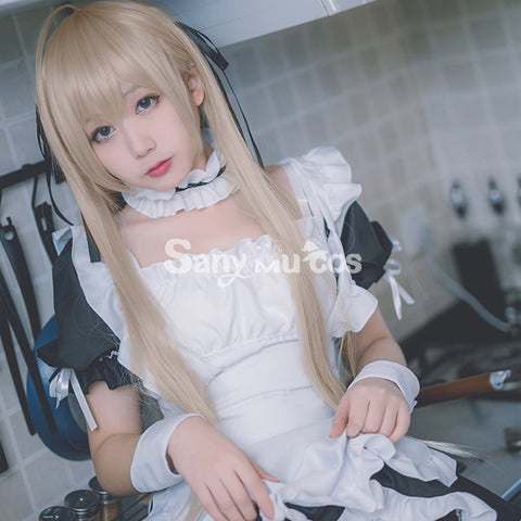 【48H To Ship】Anime In Solitude Kasugano Sora Short Maid Lolita Dress Cosplay Maid Costume