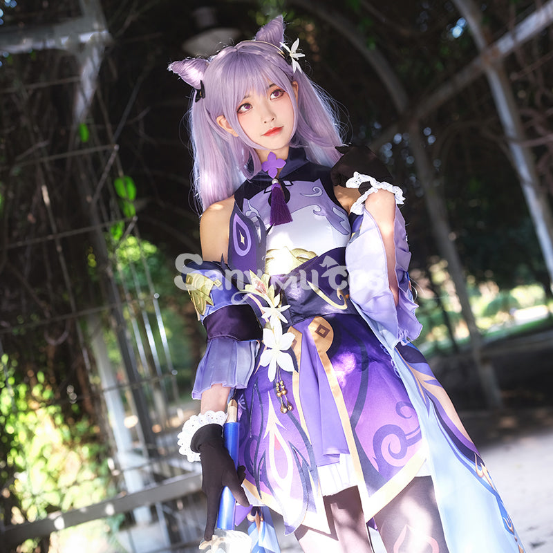 Game Genshin Impact cos Costume protagonist Keqing cospaly game suit Costume female