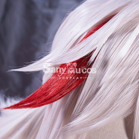 【In Stock】Game Genshin Impact Kaedehara Kazuha Pink and Red Ponytail Medium Cosplay Wig