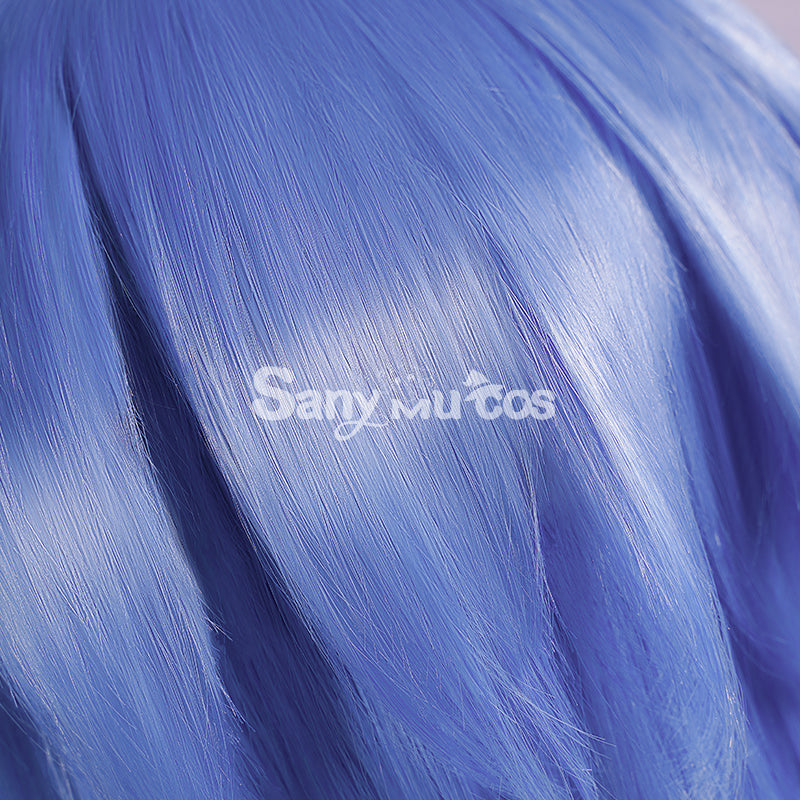 Game Genshin Impact Cosplay Ganyu Gan Yu Wig / Horn Women Long Blue Wig