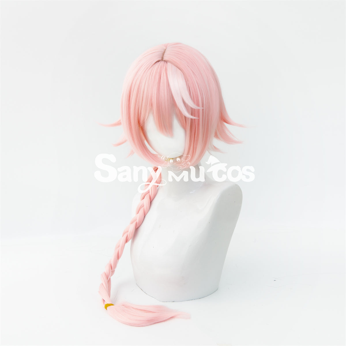 Anime Fate Apocrypha Astolfo Pink White Mixed Long Braid Cosplay Wig