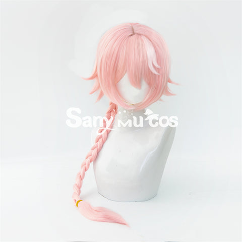 Anime Fate Apocrypha Astolfo Pink White Mixed Long Braid Cosplay Wig